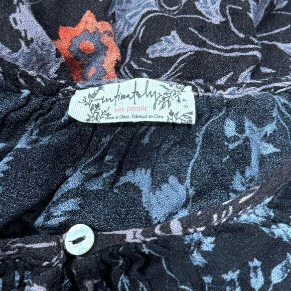 Free People Wildest Dreams Black Floral Mini Dress Women’s Small - Picture 2 of 4